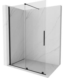 Mexen Velar parete doccia scorrevole Walk-in 130 x 200 cm, trasparente 8 mm, nero - 871-130-000-03-70