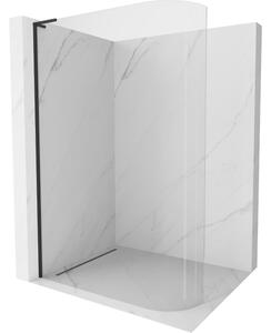 Mexen Kioto-R L parete doccia arrotondata Walk-in 90 x 200 cm, trasparente, nera - 800-090-103-70-06