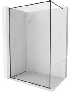 Mexen Kioto-XF parete doccia walk-in con cornice 130 x 202 cm, trasparente 10 mm, grigio canna di fucile spazzolato