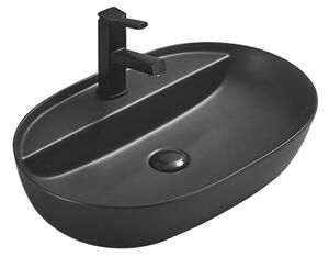 Mexen Adel lavello da appoggio 60 x 41 cm, nero opaco - 22166085