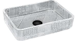 Mexen Akra lavandino da appoggio in vetro 46 x 33 cm, trasparente - 24024600
