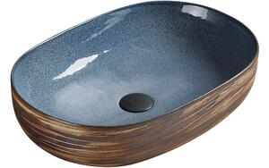 Mexen Agota lavabo da appoggio 58 x 40 cm, blu - 22025866