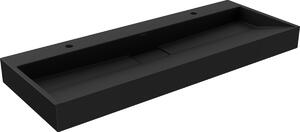 Mexen Ava lavabo da appoggio in conglomerato 2/O 120 x 46 cm, nero - 23011272