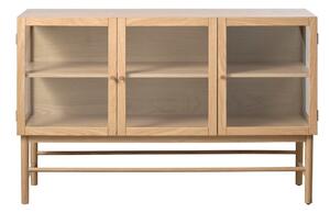 Vetrina in legno di quercia di colore naturale 88x140 cm Elba - Unique Furniture