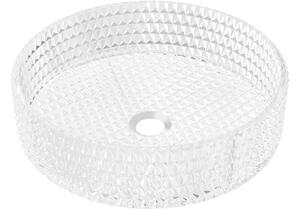 Mexen Aura lavabo da appoggio in vetro 39 x 39 cm, trasparente - 24013900