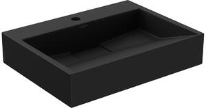 Mexen Ava lavabo da appoggio in conglomerato 1/O 50 x 38 cm, nero - 23015071