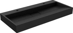 Mexen Ava lavabo da appoggio in conglomerato 2/O 100 x 46 cm, nero - 23011072