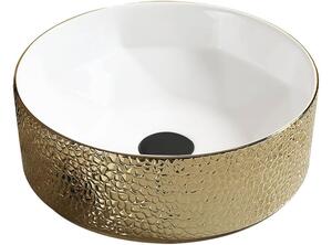 Mexen Clarisa lavandino da appoggio 41 x 41 cm, bianco/oro - 22074153