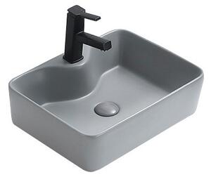 Mexen Eva lavabo da appoggio 48 x 37 cm, grigio chiaro opaco - 21424961