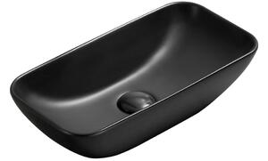 Mexen Klara lavabo da appoggio 46 x 23 cm, nero opaco - 21564685