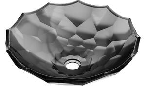 Mexen Inga lavabo da appoggio in vetro 44 x 44 cm, nero - 24074470