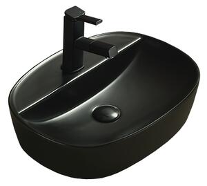 Mexen Iris lavabo da appoggio 50 x 38 cm, nero opaco - 21995085