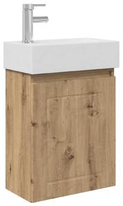 Mobile bagno con rubinetto Rovere Artigianale