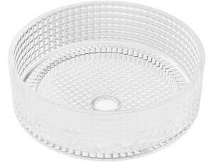 Mexen Lira lavabo in vetro da appoggio 37 x 37 cm, trasparente - 24053700