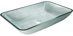 Mexen Megan lavandino da appoggio in vetro, 56 x 36 cm, argento - 24135611