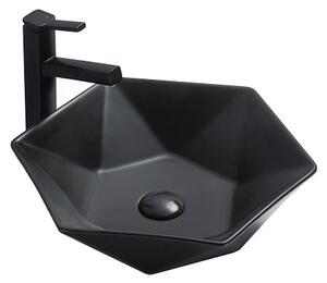 Mexen Mery lavabo da appoggio 48 x 41 cm, nero opaco - 21984885