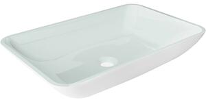 Mexen Megan lavabo da appoggio in vetro 56 x 36 cm, bianco - 24135630