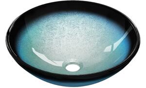 Mexen Mira lavabo da appoggio in vetro 42 x 42 cm, blu - 24124247