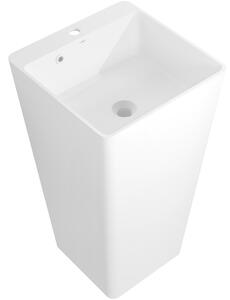 Mexen Neva lavabo autoportante in conglomerato 45 x 45 cm, bianco opaco - 26614500