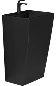 Mexen Oda lavabo a colonna 47 x 42 cm, nero opaco - 26124770