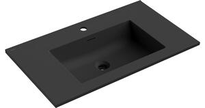 Mexen Otis lavabo incassato nel piano 81 x 46,5 cm, nero opaco - 25188071