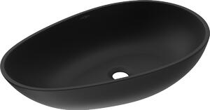 Mexen Nora lavabo da appoggio in conglomerato 60 x 36 cm, nero - 23056071