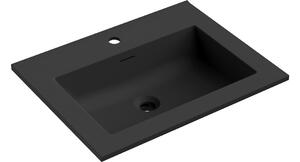 Mexen Otis lavabo ad incasso 61 x 46,5 cm, nero opaco - 25186071