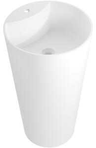 Mexen Onyx-02 lavabo autoportante in conglomerato 45 x 45 cm, bianco opaco - 26544500