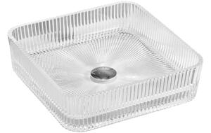Mexen Nira lavabo da appoggio in vetro 39 x 39 cm, trasparente - 24203900