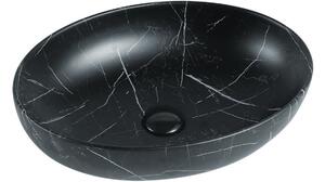 Mexen Orsola lavabo da appoggio 52 x 39 cm, pietra nera - 21365271