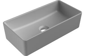 Mexen Nadia lavabo da appoggio 46 x 23 cm, grigio chiaro opaco - 21614661