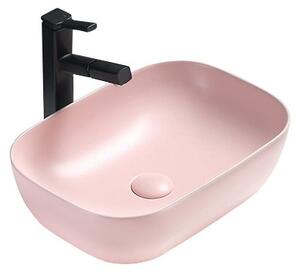 Mexen Rita lavabo da appoggio 45 x 32 cm, rosa opaco - 21084544