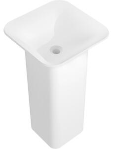 Mexen Ria lavabo autoportante in conglomerato 45 x 45 cm, bianco opaco - 26584500