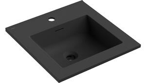 Mexen Otis lavabo incassato nel piano 46 x 46,5 cm, nero opaco - 25184571