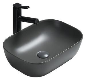 Mexen Rita lavabo da appoggio 45 x 32 cm, grigio scuro opaco - 21084571