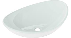 Mexen Sonia lavabo da appoggio in vetro 54 x 37 cm, bianco - 24145430