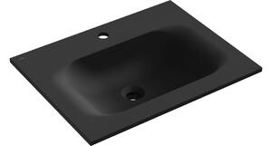 Mexen Vela lavabo da incasso in piano 61 x 46,5 cm, nero opaco - 25236071