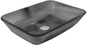 Mexen Tiva lavabo da appoggio in vetro 46 x 33 cm, nero - 24184670