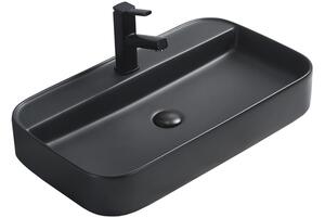 Mexen Sofia lavabo da appoggio 70 x 40 cm, nero opaco - 22157085