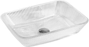 Mexen Tiva lavabo in vetro da appoggio 46 x 33 cm, trasparente - 24184600
