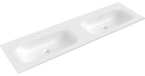 Mexen Vela lavandino incassato doppio 161 x 46,5 cm, bianco lucido - 25231600D