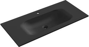 Mexen Vela lavabo incassato da piano 101 x 46,5 cm, nero opaco - 25231071