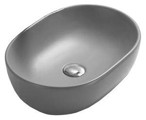 Mexen Viki lavello da appoggio 48 x 35 cm, grigio chiaro opaco - 21054861