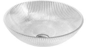 Mexen Zuri lavabo in vetro da appoggio 39 x 39 cm, trasparente - 24193900