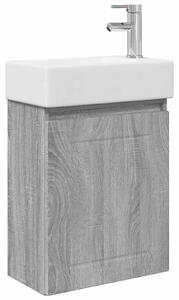 Mobile bagno con rubinetto Sonoma grigio 45,5 x 25,5 x 84 cm