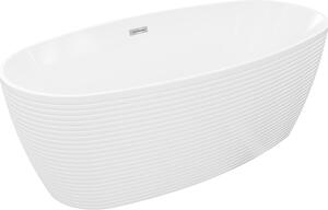 Mexen Lira vasca da bagno indipendente modello 170 x 80 cm, bianca, troppo pieno cromato - 52831708000-01