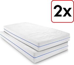 Materasso ergonomico matrimoniale 80x200 cm a 7 zone Supportho Premium, altezza 18 cm, livello di rigidità H2/H3 Twin