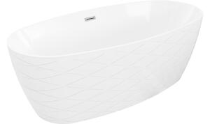 Mexen Olea vasca da bagno autoportante modello 170 x 80 cm, bianca, troppopieno cromo - 52821708000-01