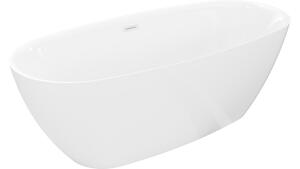 Mexen Luvo Slim vasca da bagno autoportante 170 x 75 cm, bianca, troppopieno bianco - 52801707500-20
