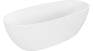 Mexen Torino vasca freestanding in conglomerato 155 x 78 cm, bianco opaco - 57271557800
